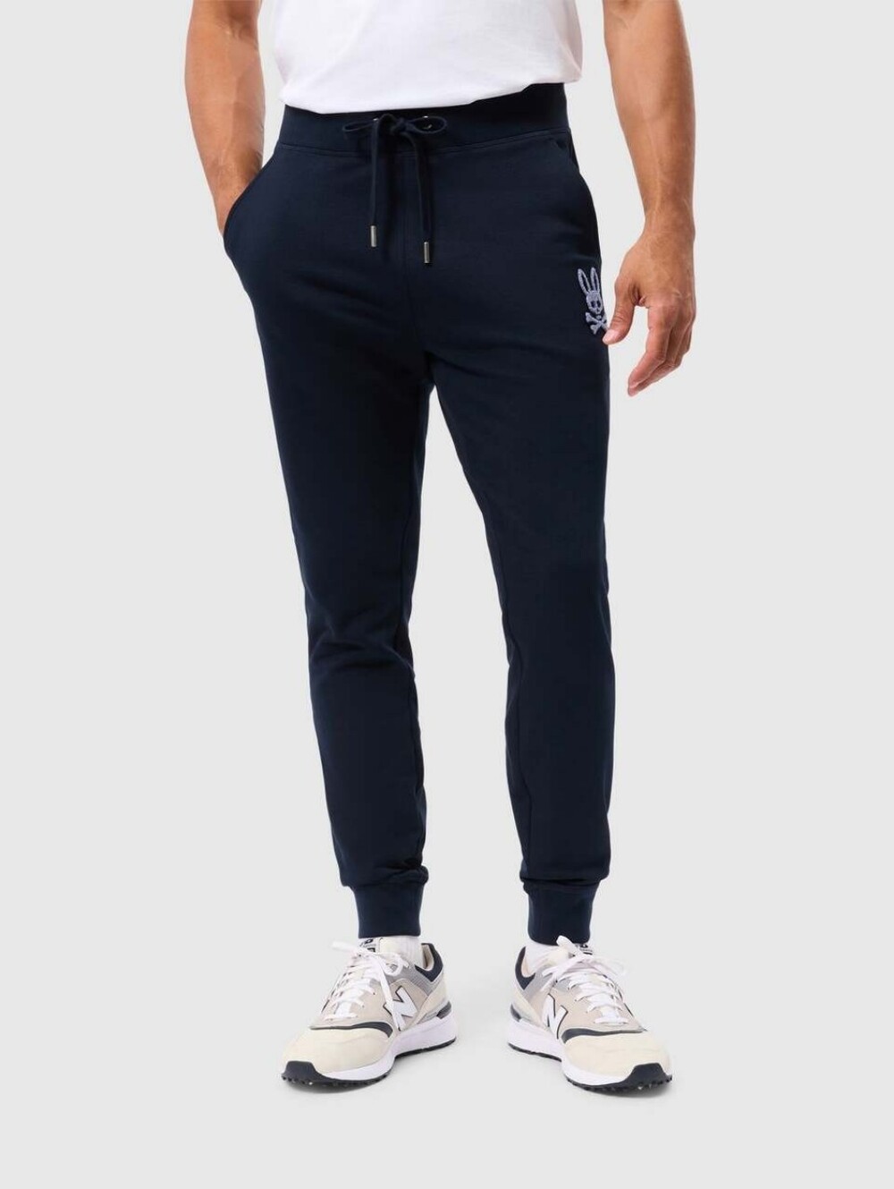 Psycho Bunny Scott Chenille Patch Sweatpants Navy Blue Men's Size XXL Loungewear